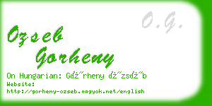 ozseb gorheny business card